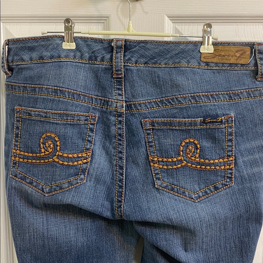 Seven7 Luxe Boot Cut Denim Jeans Mid Rise Women’s Size 16 Western Casual